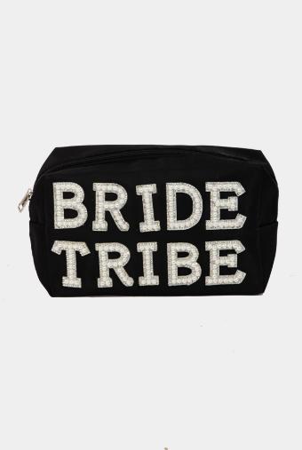 Bride Tribe Travel Pouch #0 default Black thumbnail