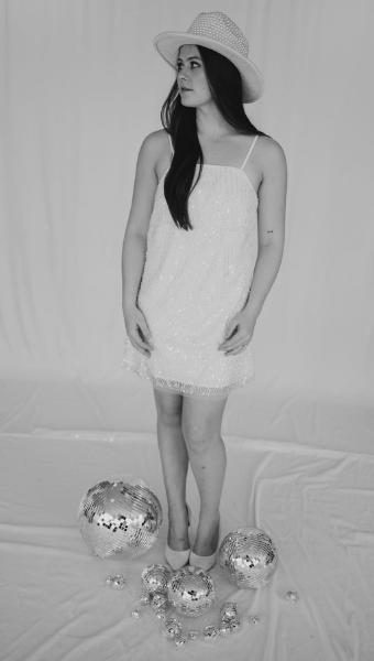 Daisy White Mini Dress with sequin and Pearl Detailing #16 default White thumbnail