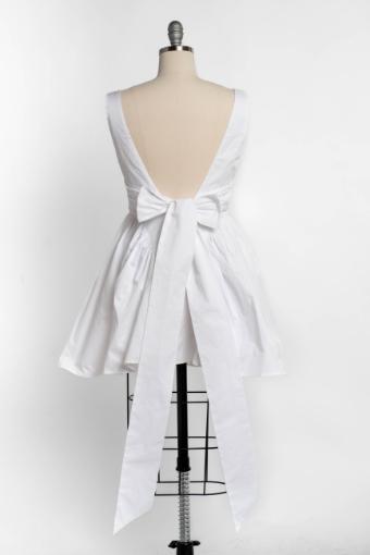 Scarlett Off White Mini dress with Tie Bow #9 default Off White thumbnail